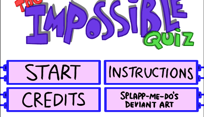 Play The Impossible Quiz online with browser gameplay preview screenshot showcase for Bloxd fans today