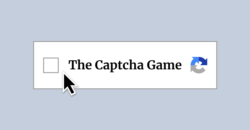 Play The Captcha Game online with browser gameplay preview screenshot showcase for Bloxd fans today