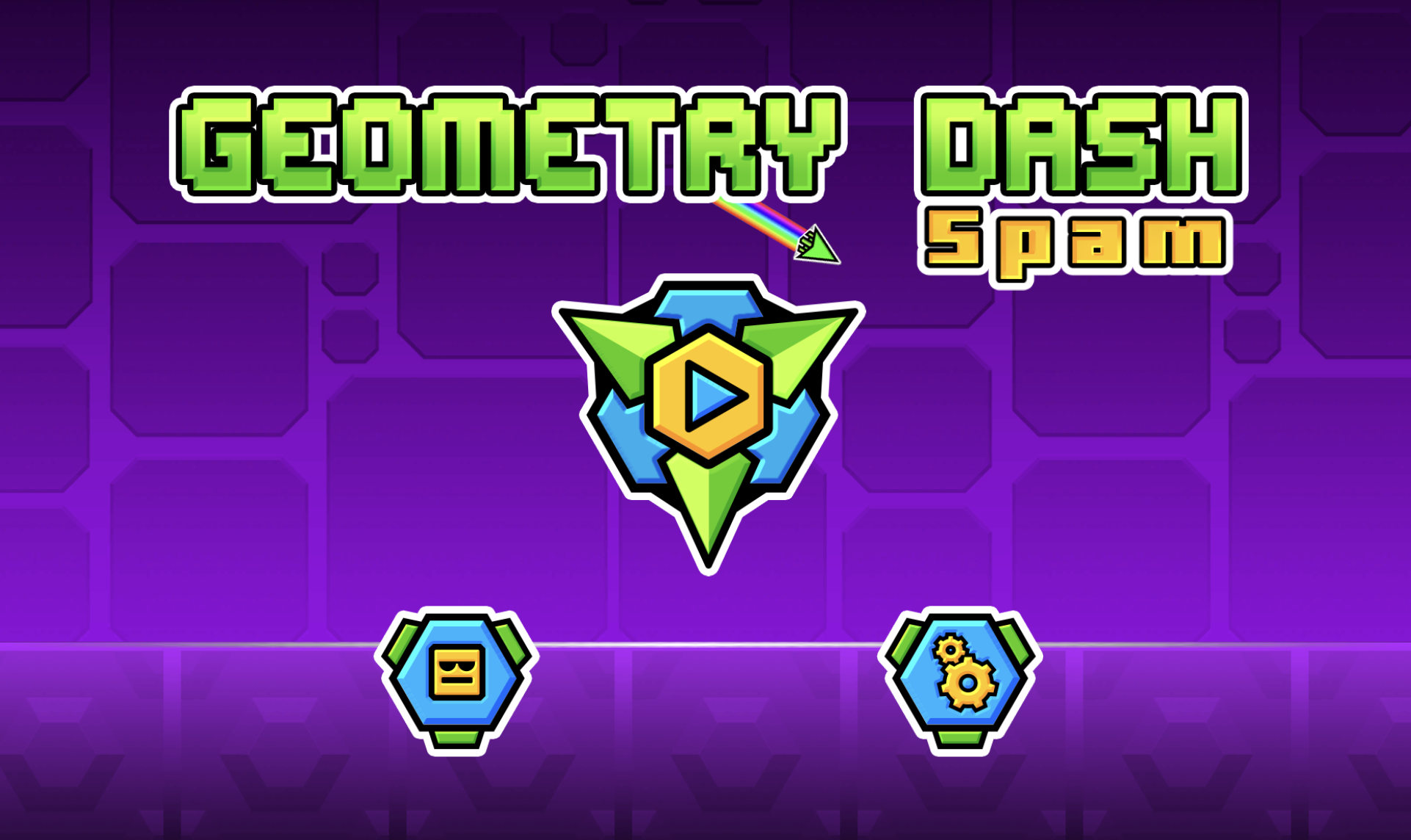 Play Geometry Dash Spam online with browser gameplay preview screenshot showcase for Bloxd fans today